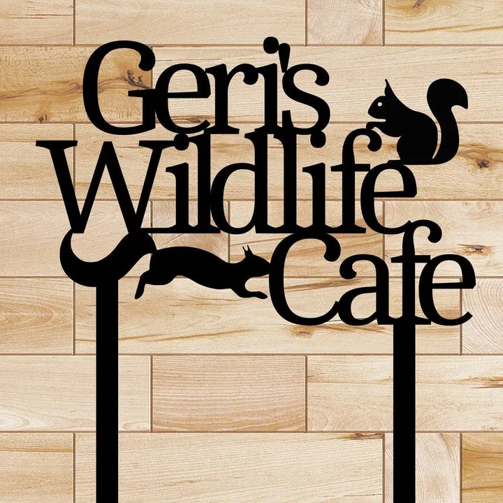 Large Custom Garden Sign - Plasma cut, Steel Sign - 20" wide with 16" tall stakes (overall height will vary)