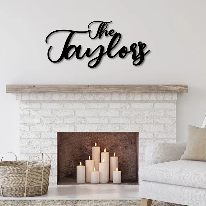 Custom Metal Last Name Sign - Personalized Metal Family Decor - Family Name Decor  - Gifts for Mom - Rustic Home - Modern Farmhouse