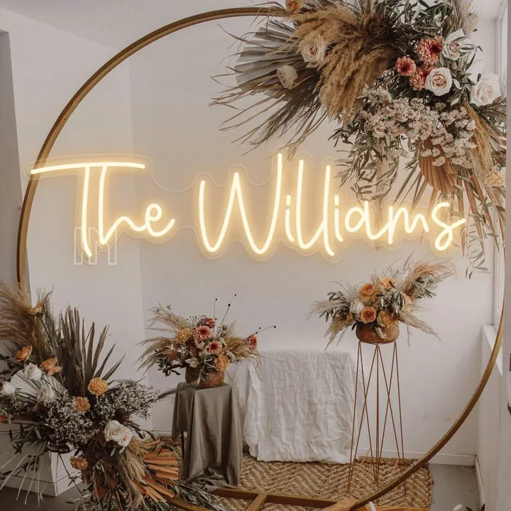 Custom Last Name Neon Sign Wedding Decor, Wedding Neon Signs Wall Decor, Wedding Signs Wedding Centerpieces, Neon Lights Personalized Gifts