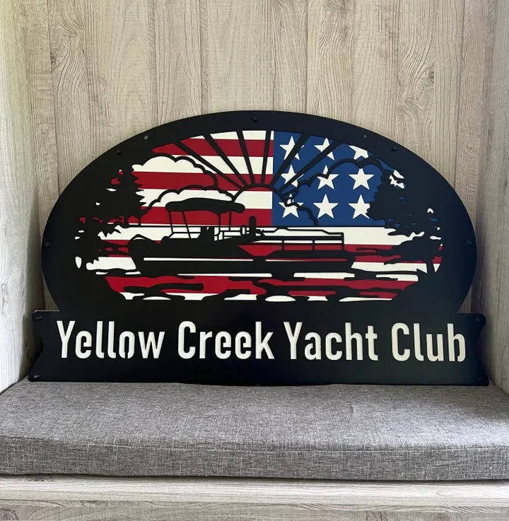 Boat Sign, Yacht Club Sign, Boat Club Sign, River Sign, Lake Sign, Customized Sign, Pontoon Sign, Boat, Yacht, Pontoon