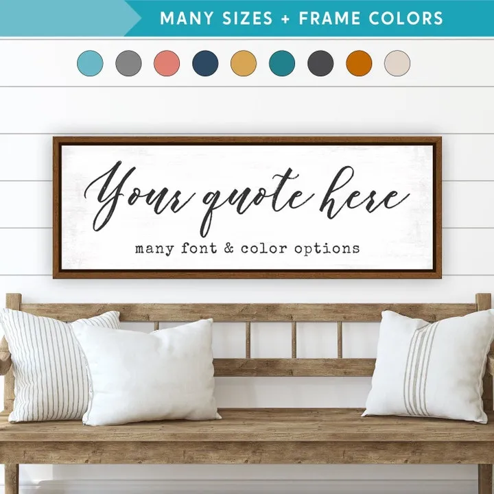 Create Your Own Custom Canvas Quote Sign, Personalized Inspirational Bible Verse & Motivational Sayings, Scriptures, Song Lyrics On Wall Art